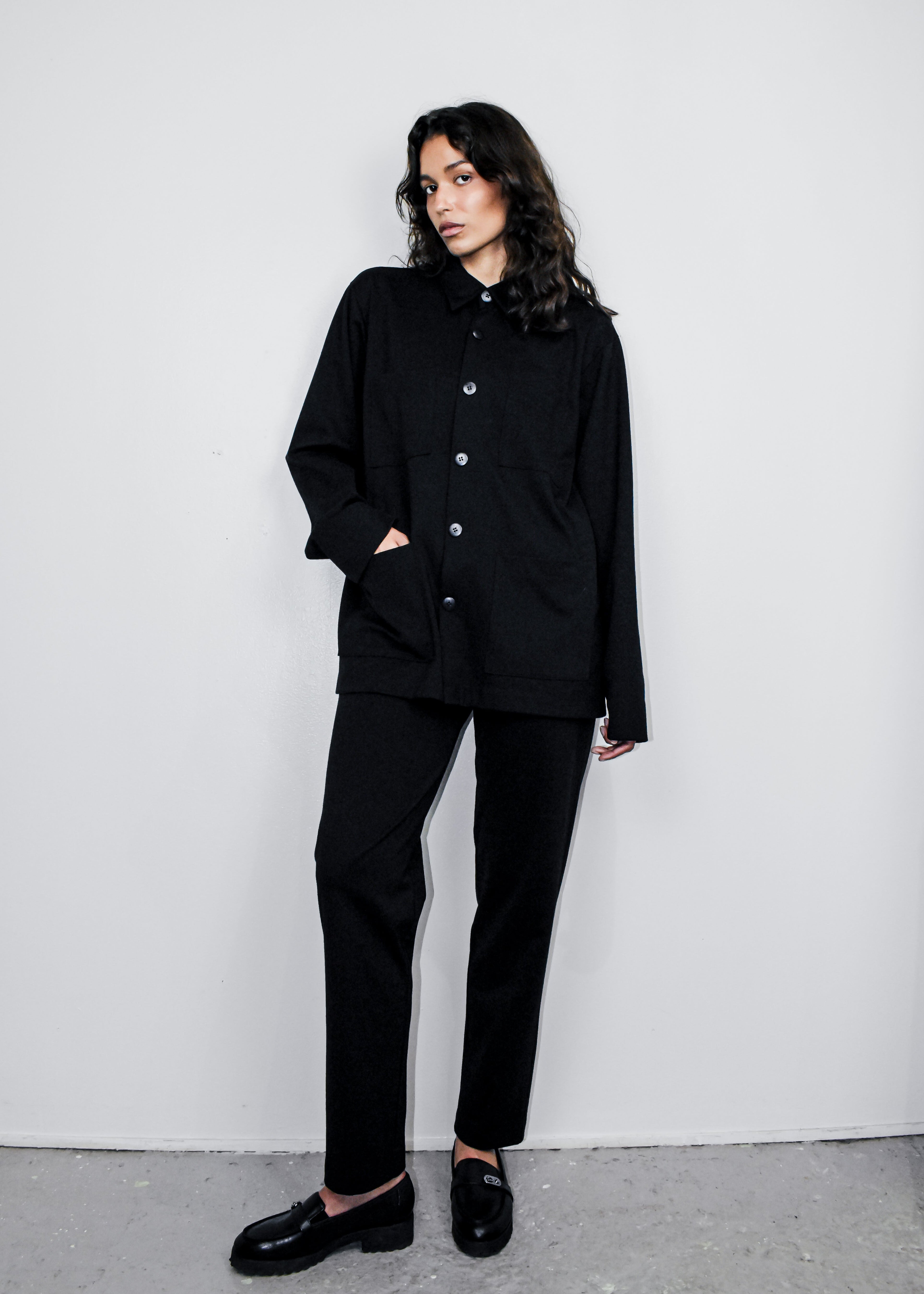Straight Leg Pant in Black