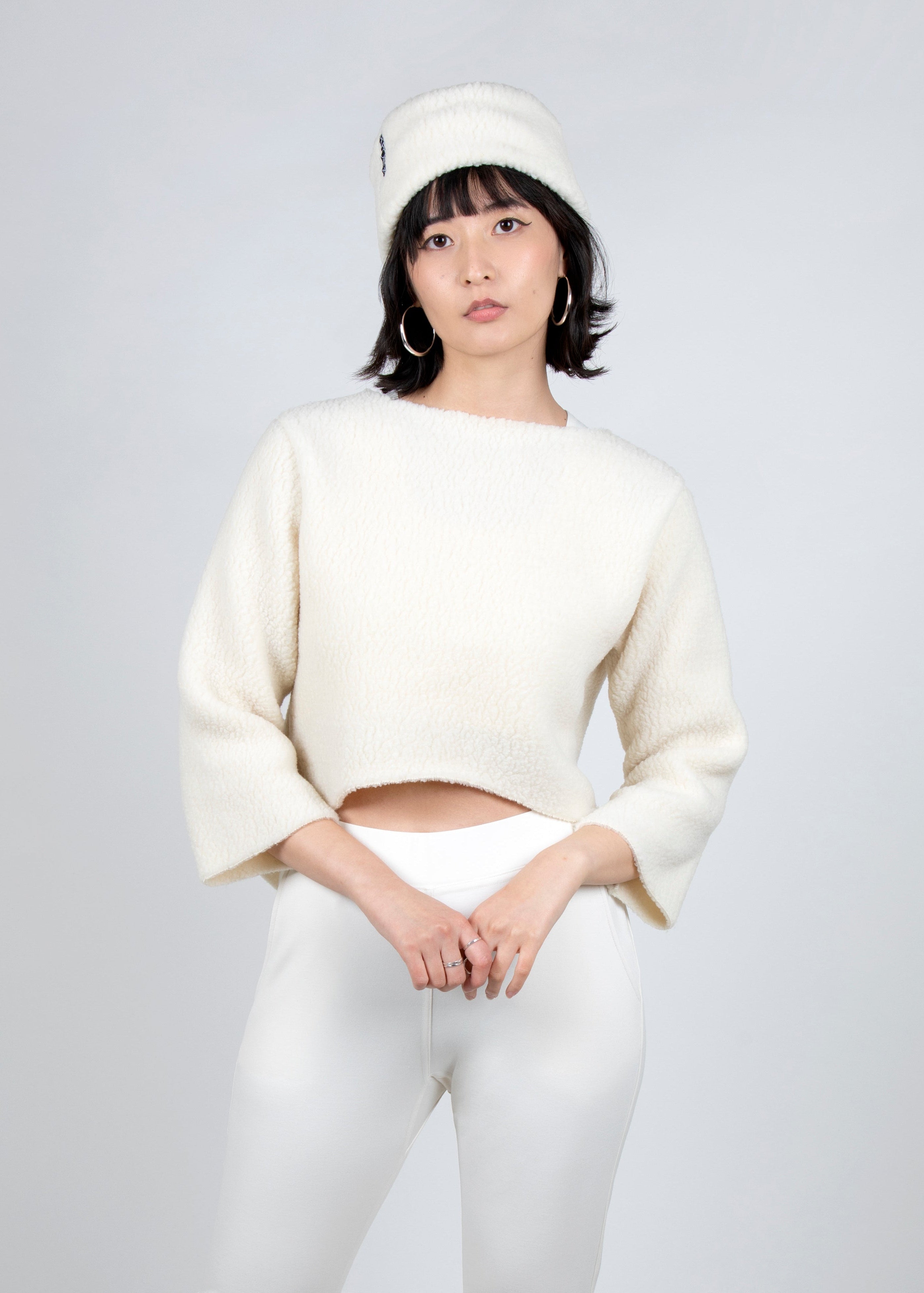 Polartec® Shearling Ibis Top 2-in-1 in Ivory