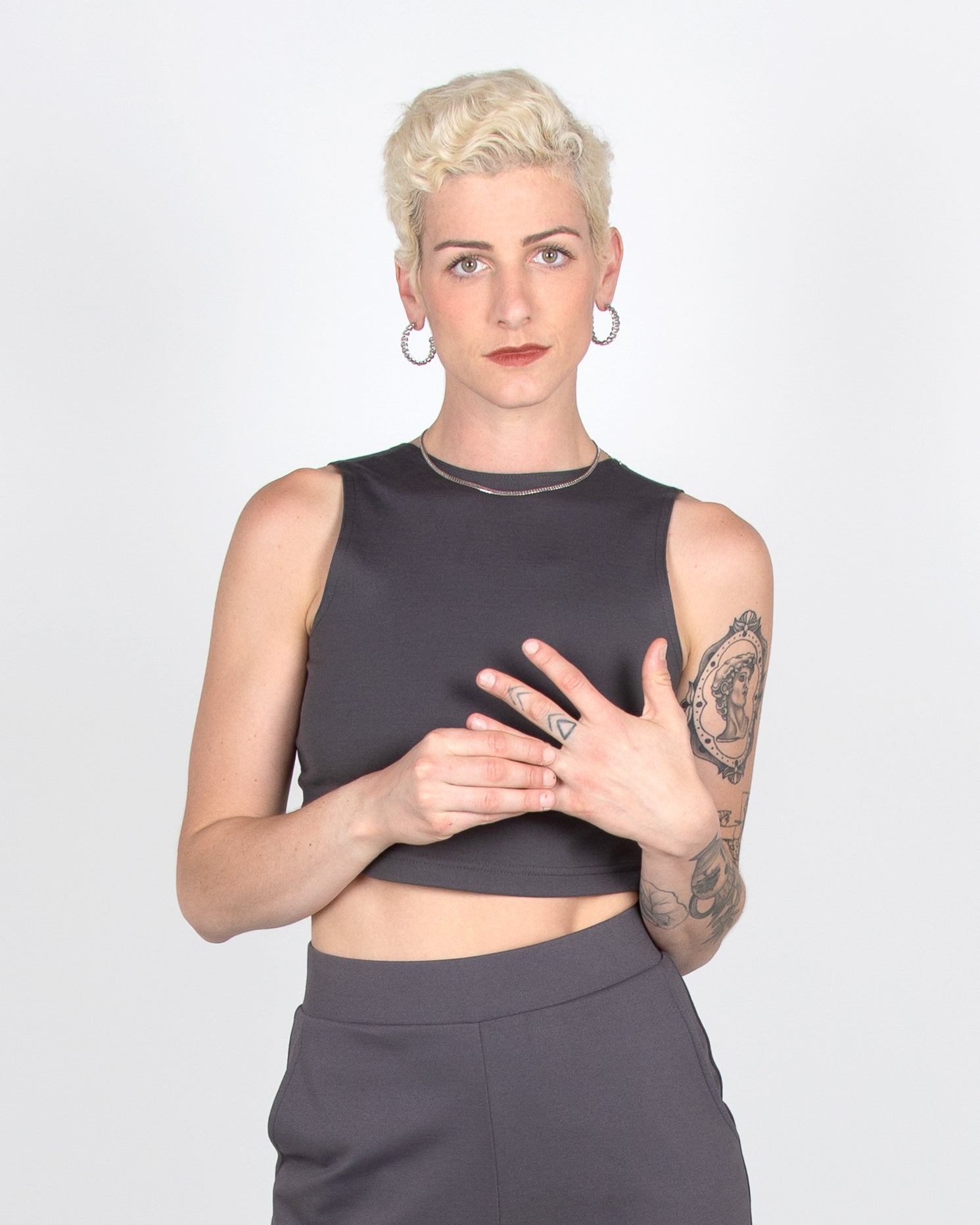 Sparrow Crop 2-in-1 in Pewter