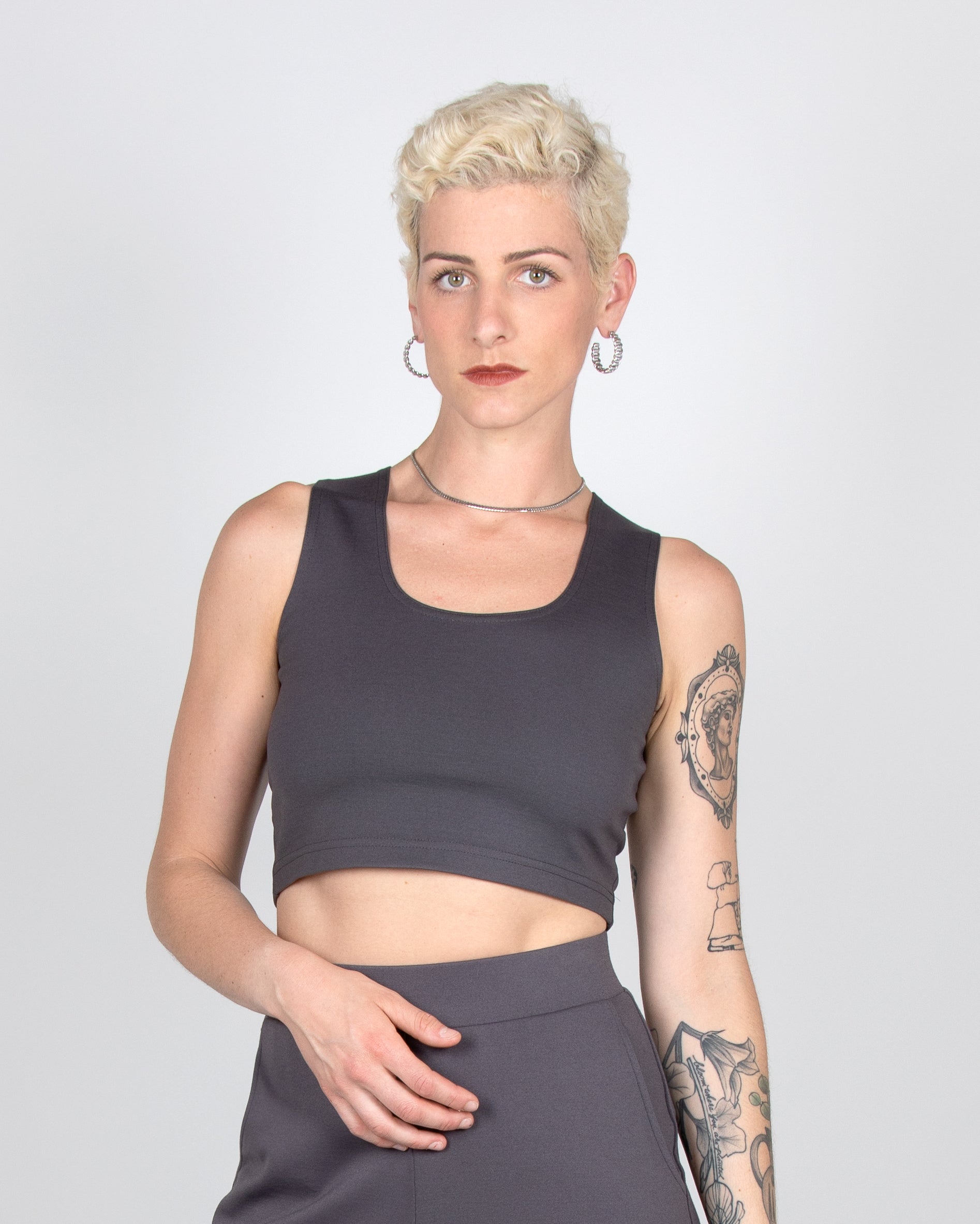 Sparrow Crop 2-in-1 in Pewter