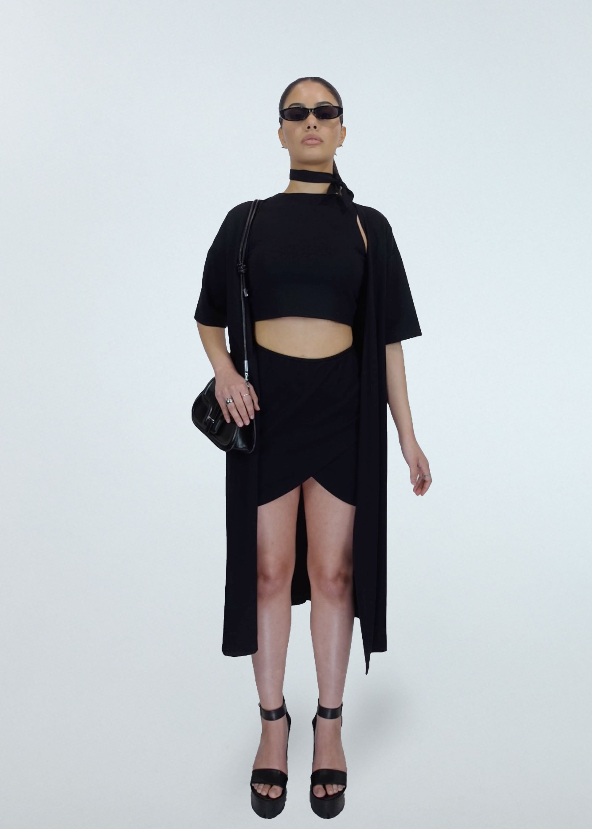 Sparrow Crop 2-in-1 in Black