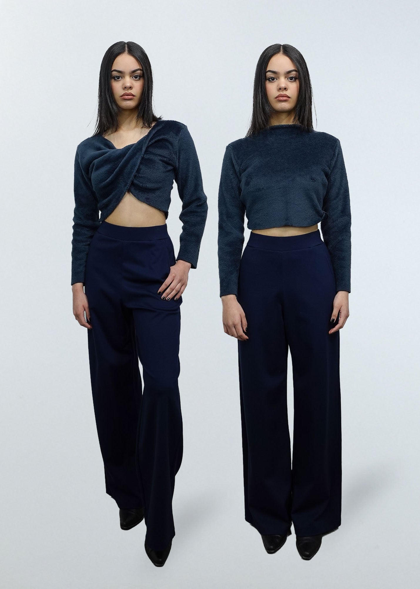 Polartec® Fuzzy Twist Sweater 2-in-1 in Navy