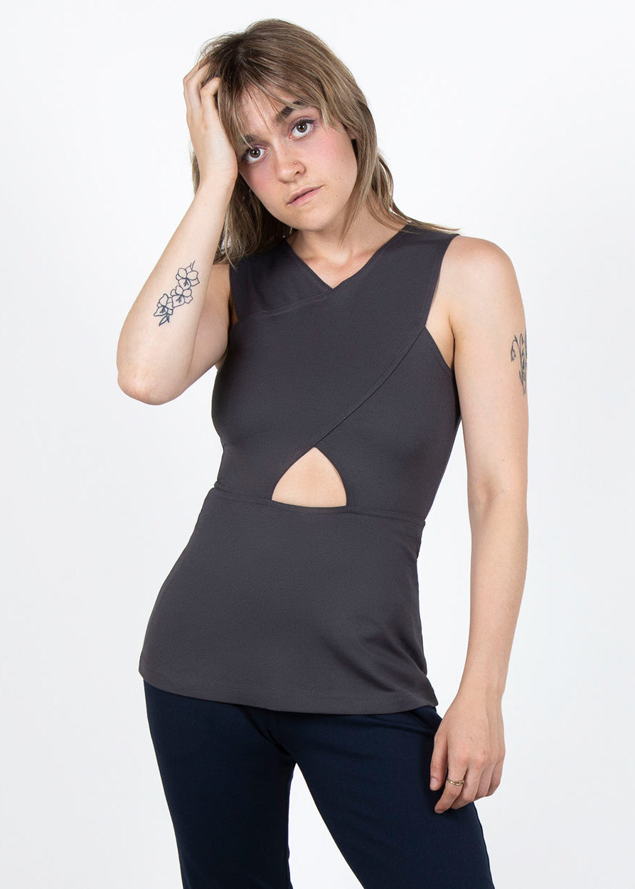 Bird of Paradise Top 2-in-1 in Pewter