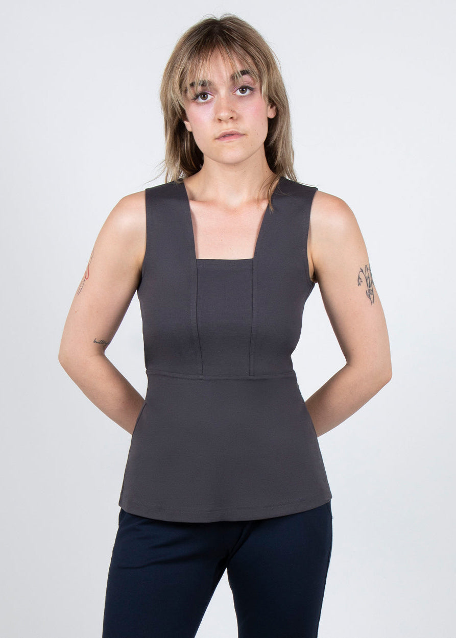 Bird of Paradise Top 2-in-1 in Pewter