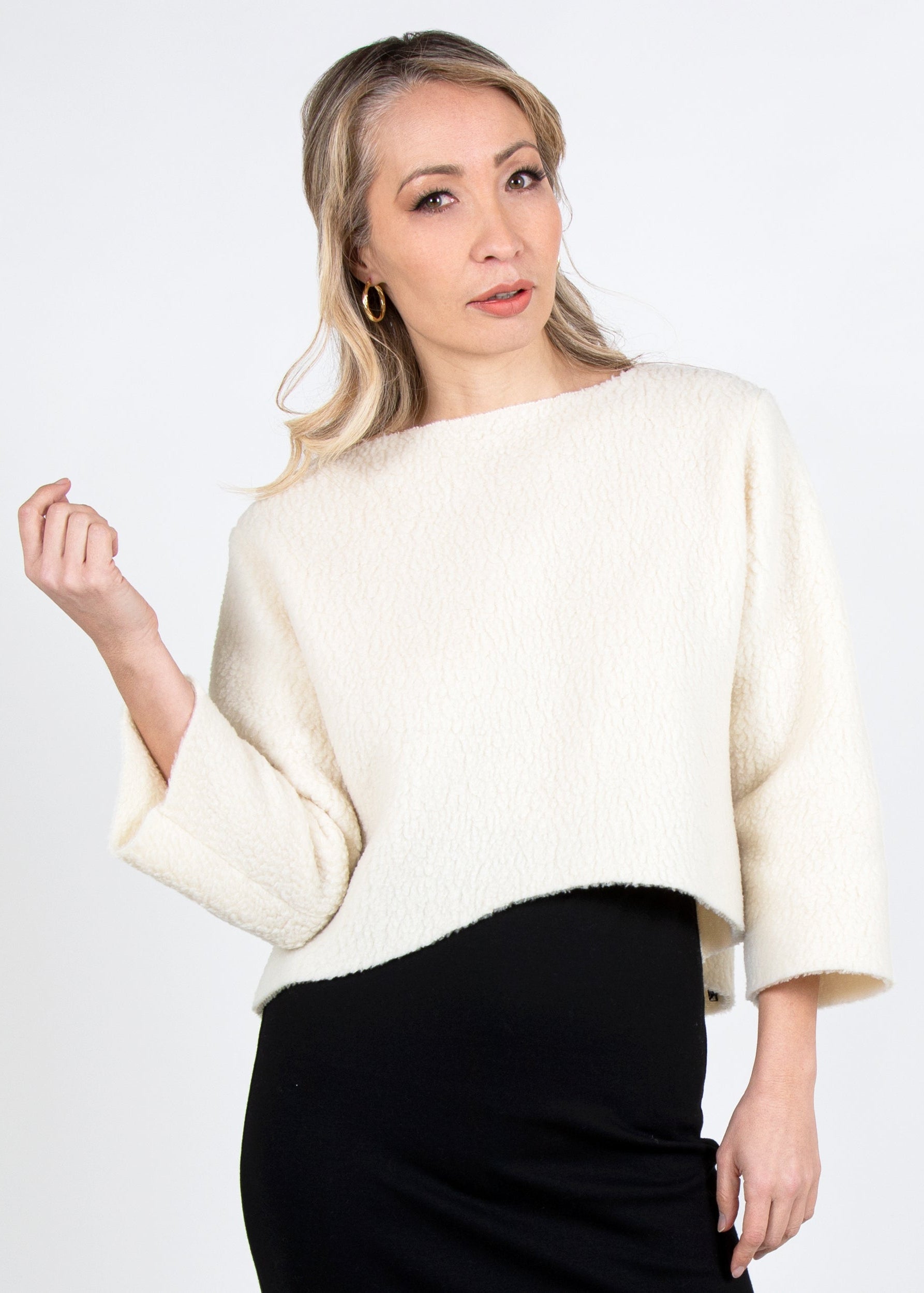 Polartec® Shearling Ibis Top 2-in-1 in Ivory