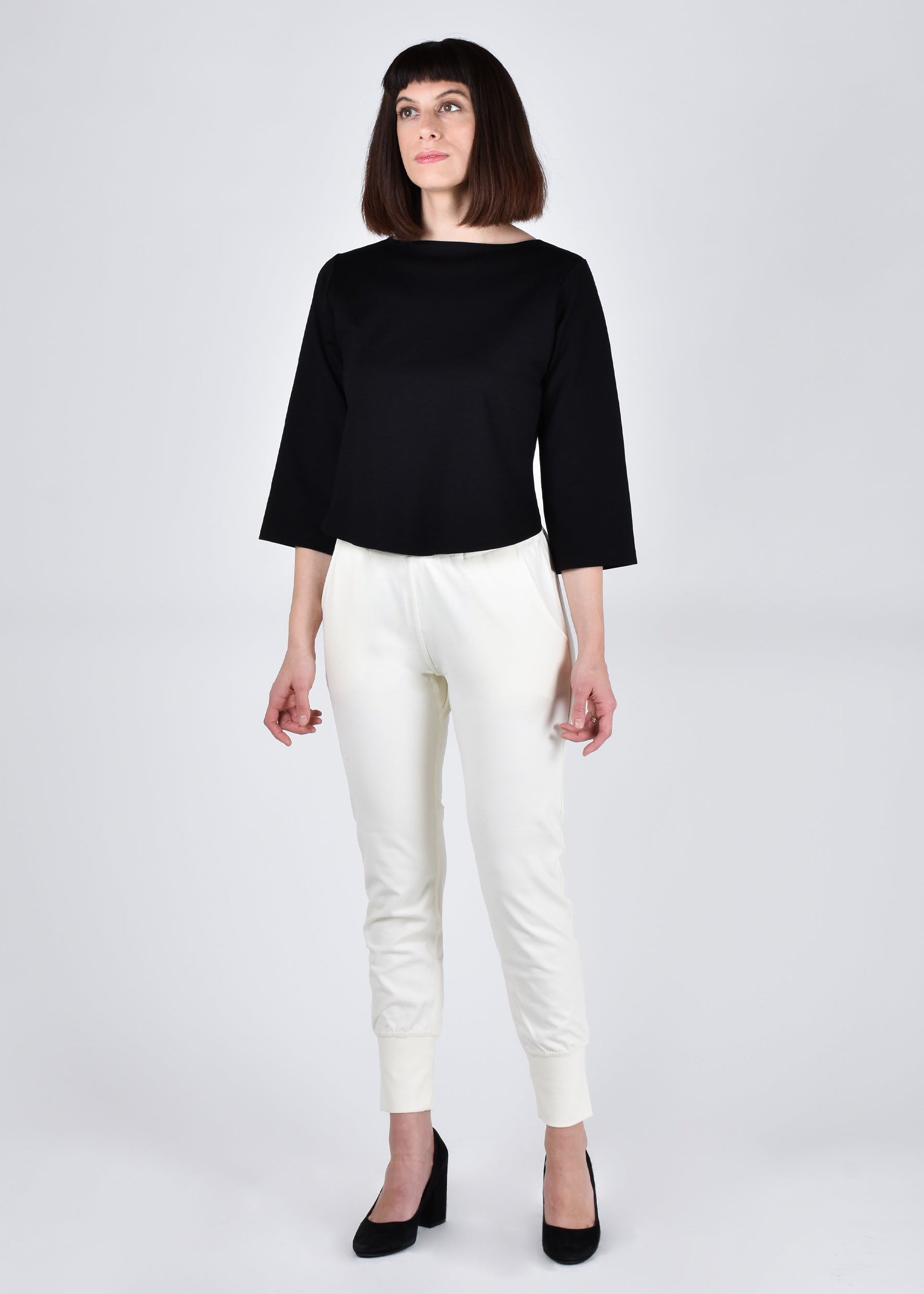 Mocking J Joggers in Cream - PARIDAEZ