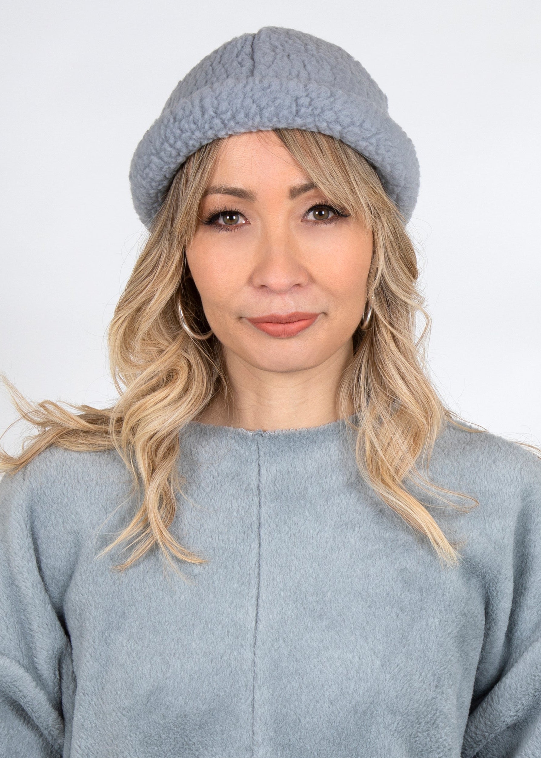 Polartec® Shearling Kiwi Beanie in Grey