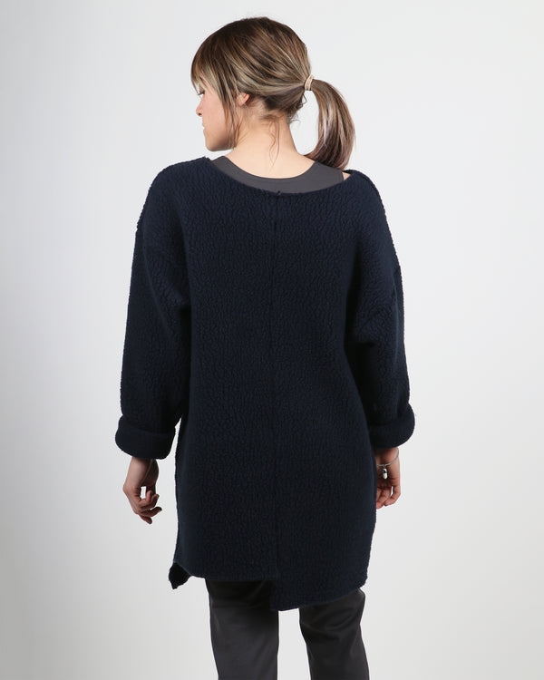 Shearling Puffin Unisex Top 2-in-1 in Navy