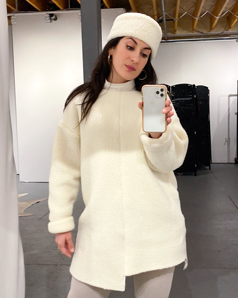 Ivory Shearling Sweater 