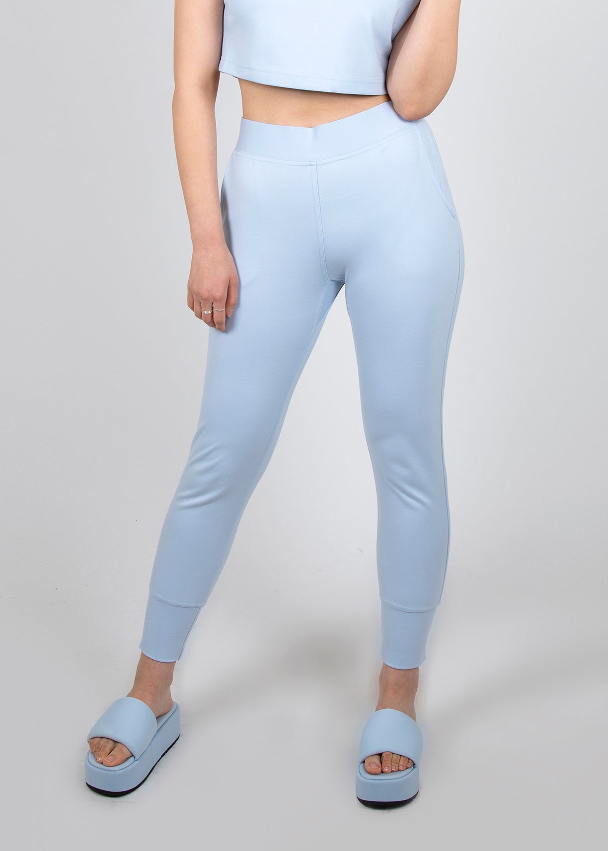 Mocking J Joggers in Baby Blue