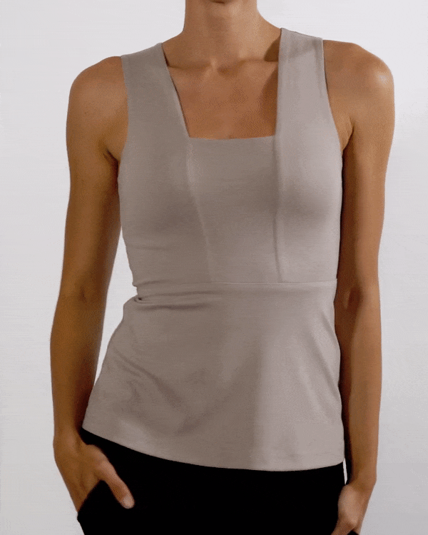 Bird of Paradise Top in Pewter 2-in-1 - PARIDAEZ