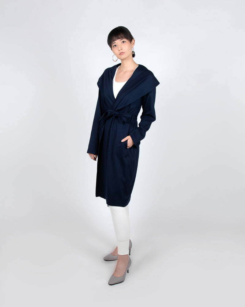 Shawl Collar Trench Coat in Forest
