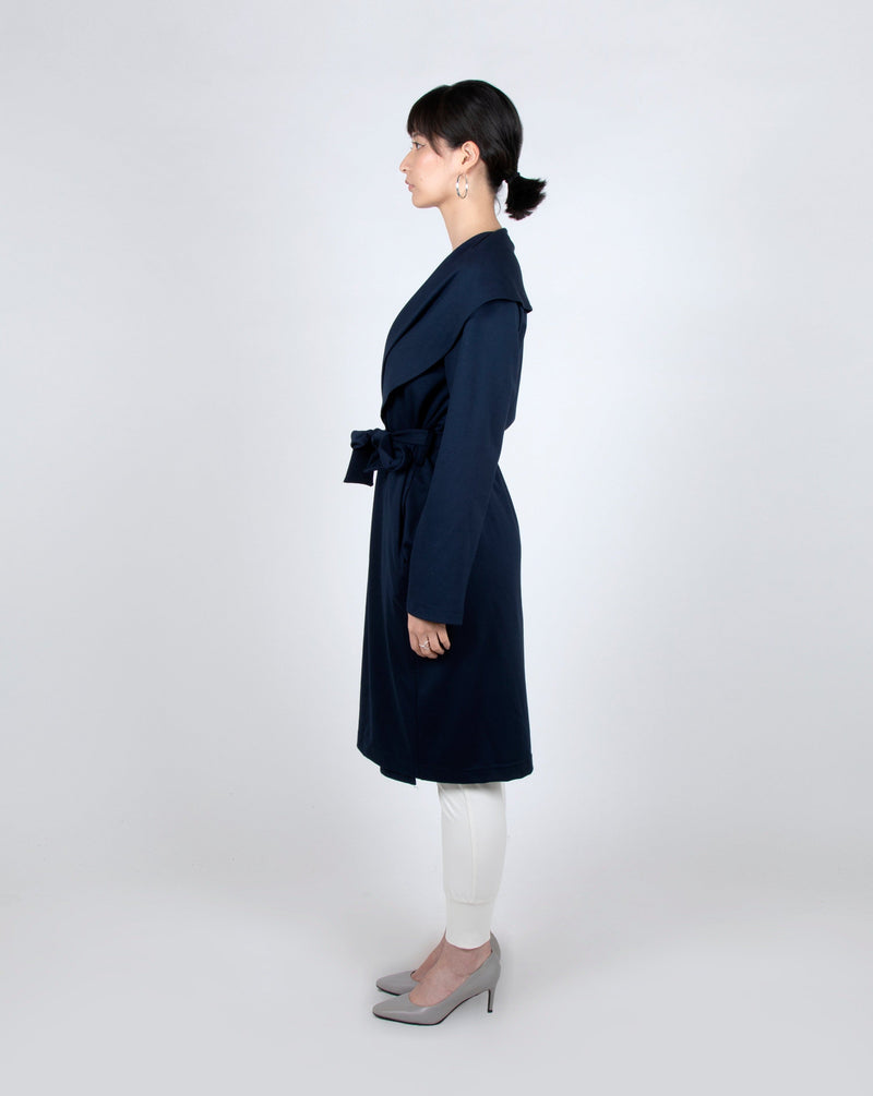 Shawl Collar Trench Coat in Forest