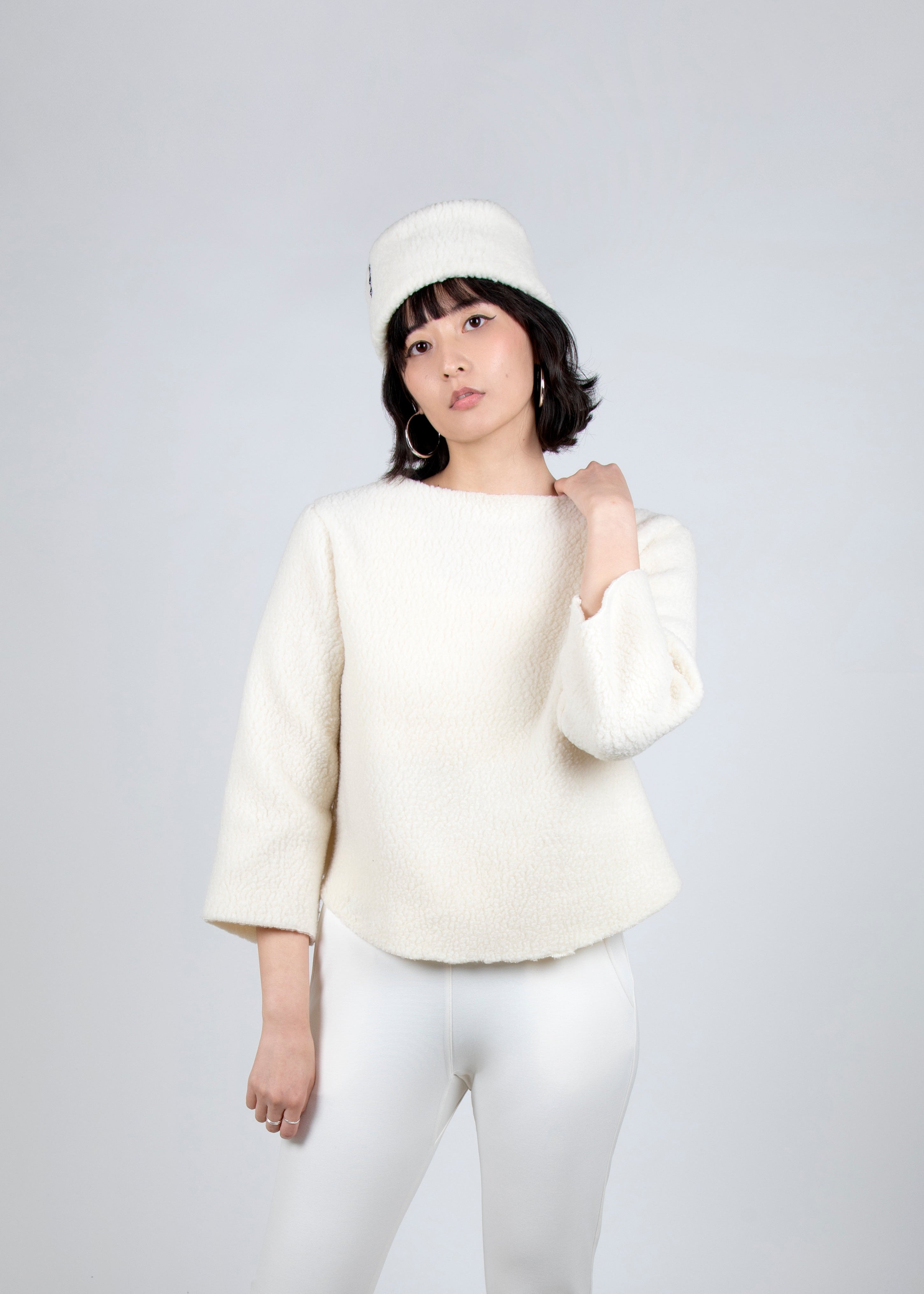 Polartec® Shearling Ibis Top 2-in-1 in Ivory