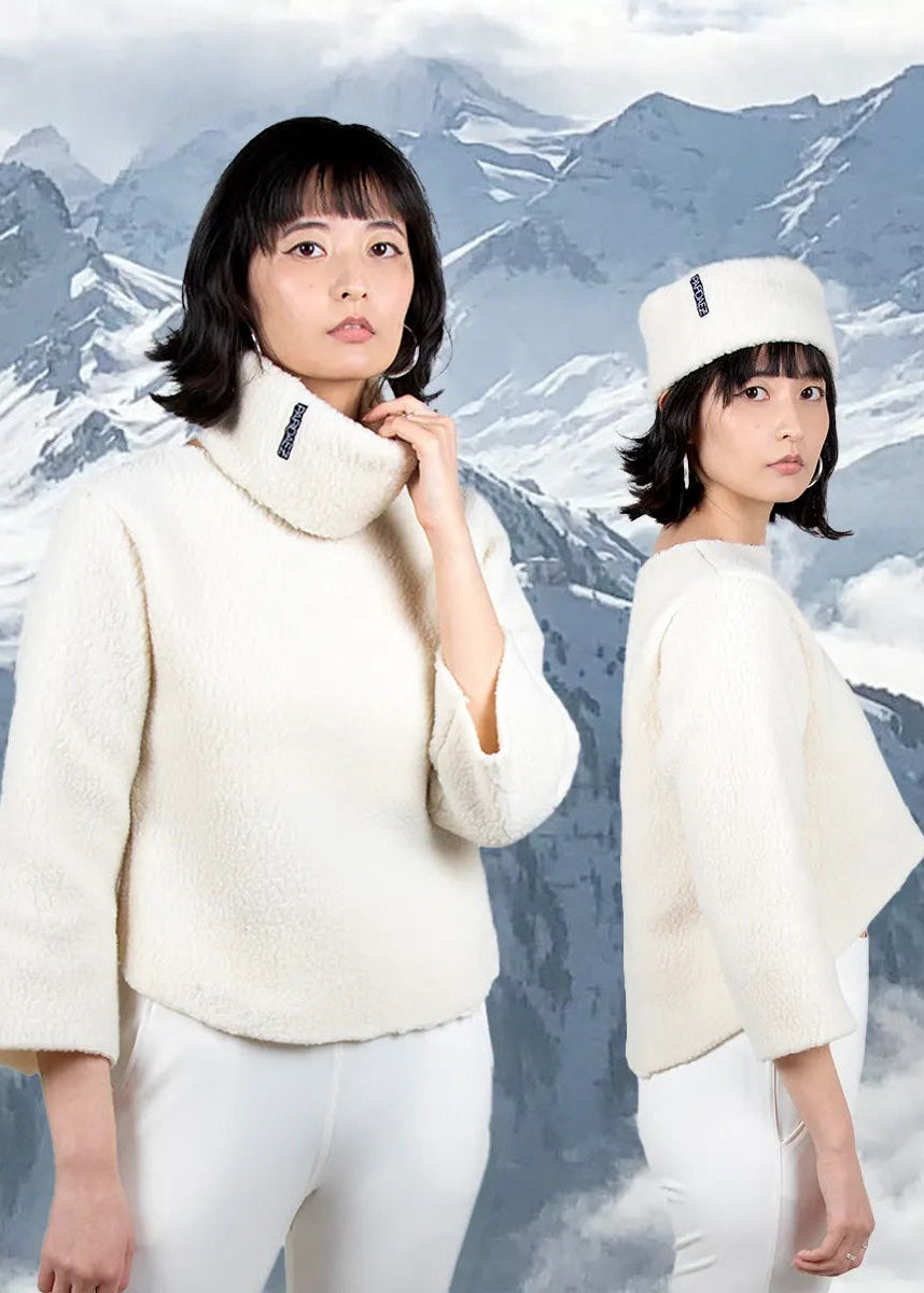 Polartec® Shearling Ibis Top 2-in-1 in Ivory