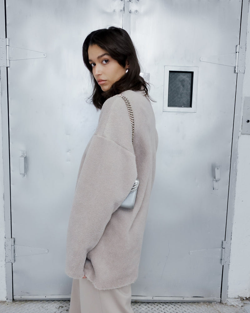 Polartec® Fuzzy Puffin Unisex Top 2-in-1 in Taupe