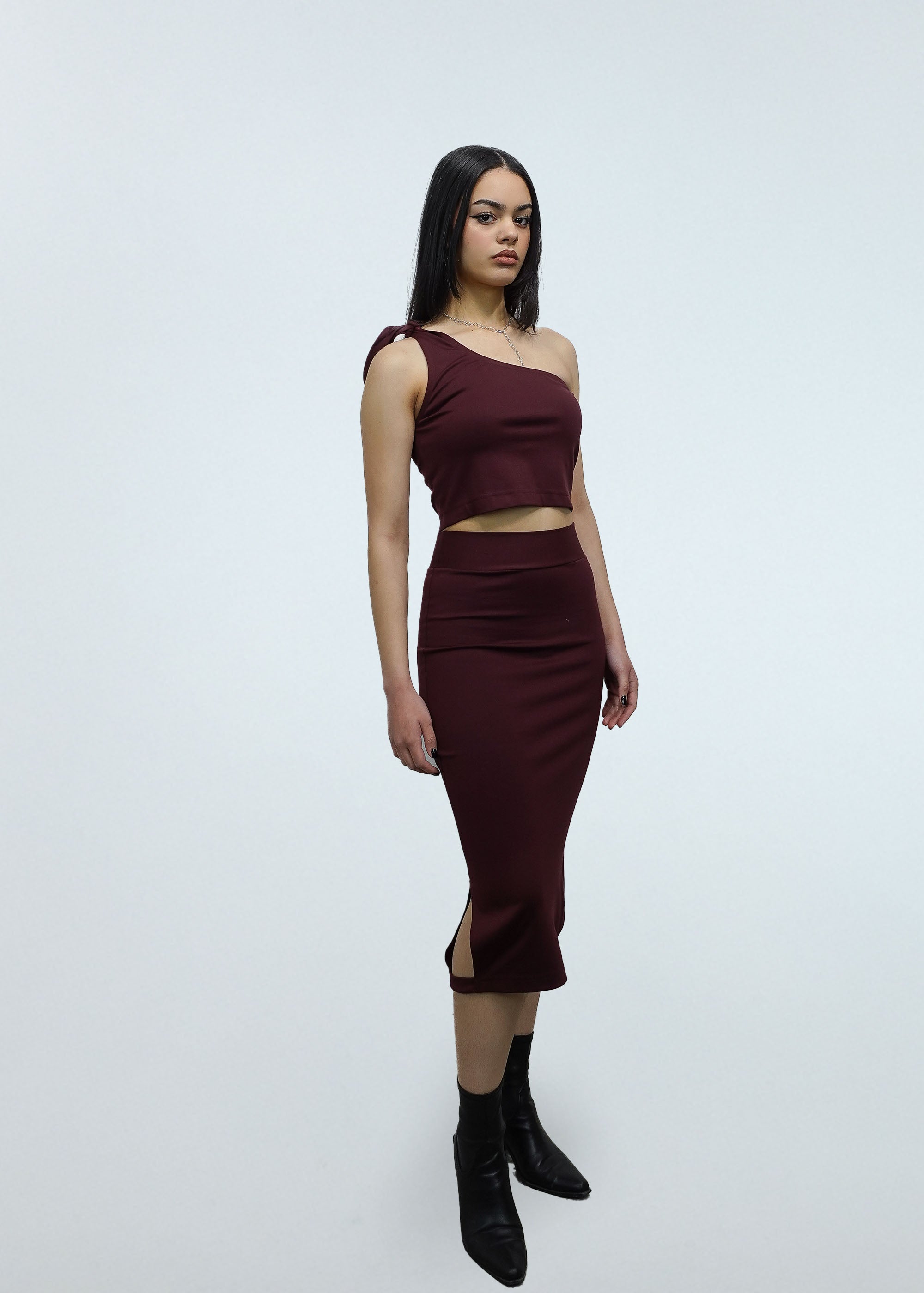 Starling Crop 2-in-1 in Burgundy