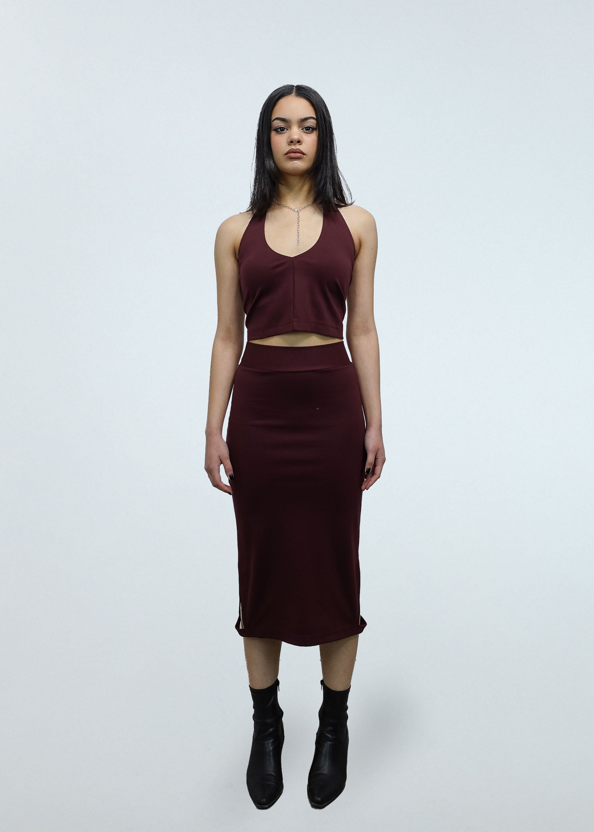 Starling Crop 2-in-1 in Burgundy