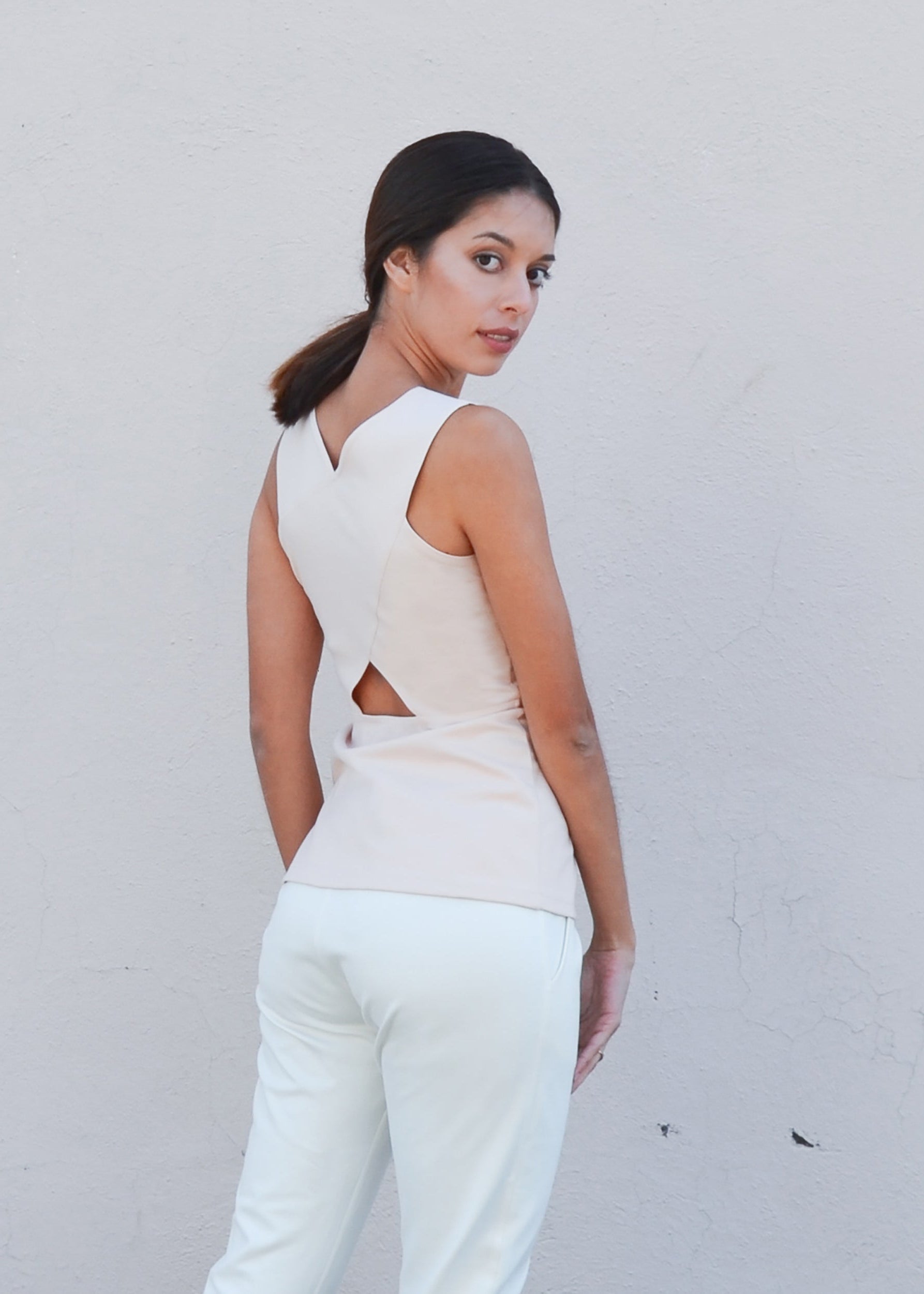 Bird of Paradise Top in Light Blush 2-in-1 - PARIDAEZ 