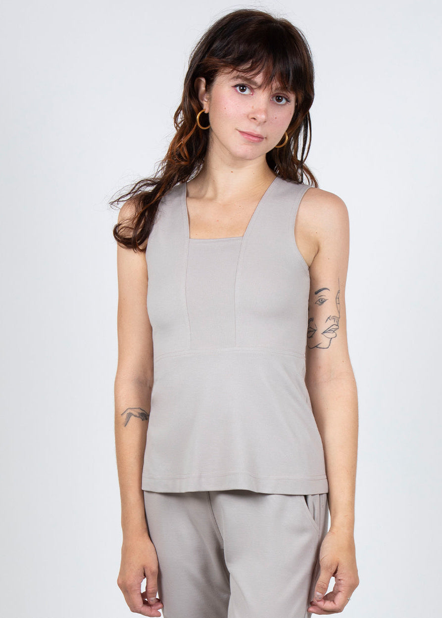 Bird of Paradise Top 2-in-1 in Taupe