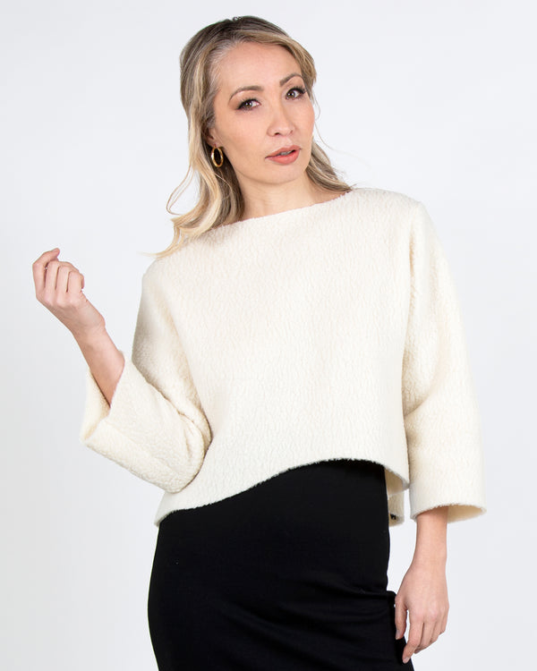 Shearling Ibis Top 2-in-1 in Ivory