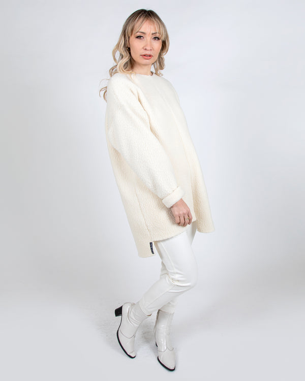 Polartec® Shearling Puffin Unisex Top in Ivory