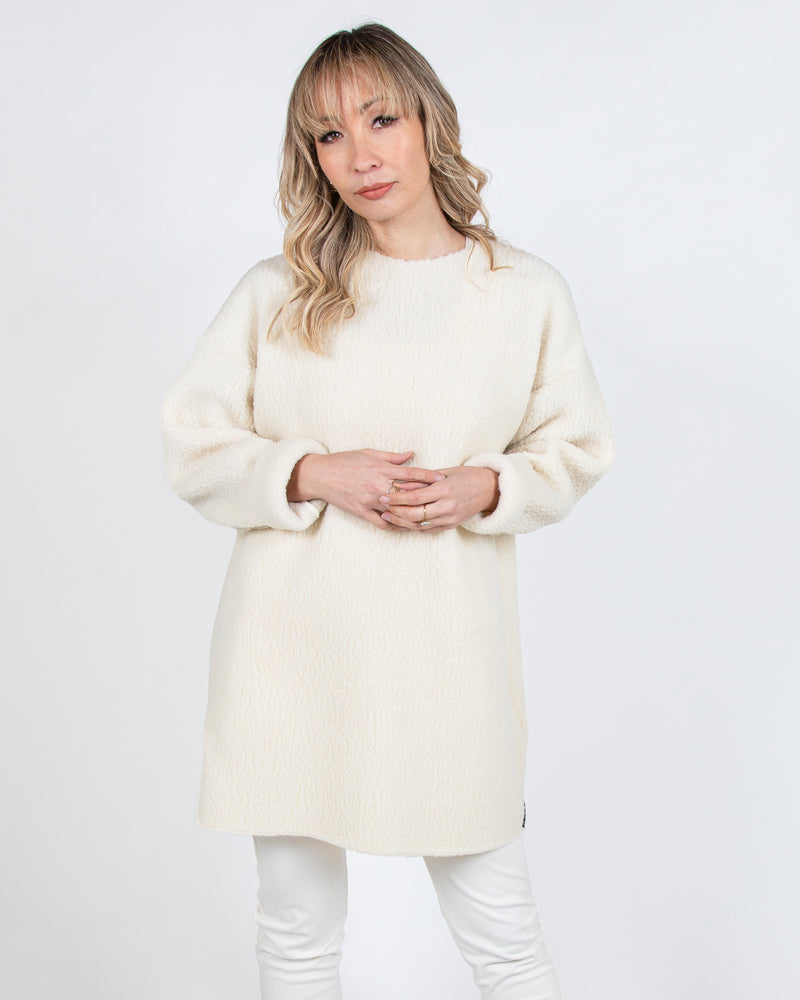 Polartec® Shearling Puffin Unisex Top 2-in-1 in Ivory