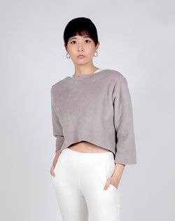 Fuzzy Ibis Top 2-in-1 in Taupe