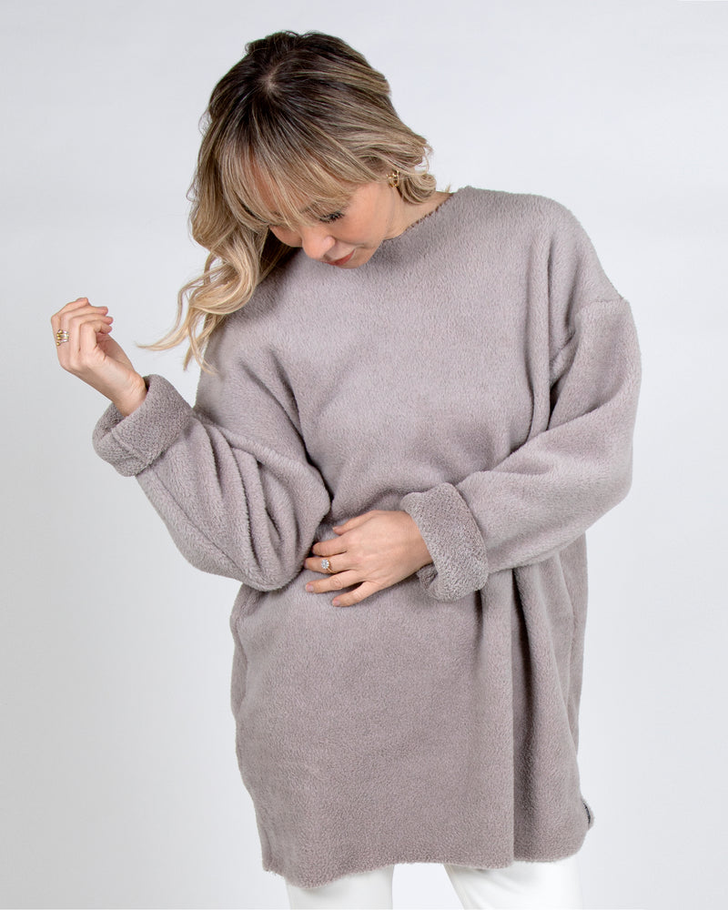 Polartec® Fuzzy Puffin Unisex Top 2-in-1 in Taupe