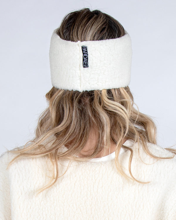 Polartec® Shearling Turban Headband in Ivory