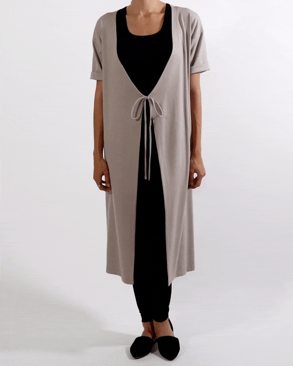 Heron in Taupe 4-in-1 Two Cardis + Two Dresses - PARIDAEZ 